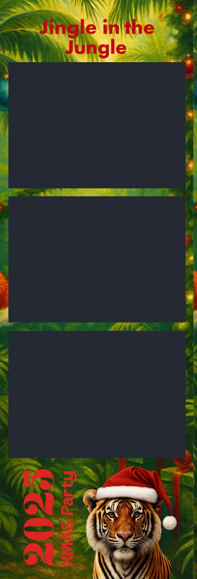 Photostrip-ontwerp voor een feest met jungle-thema