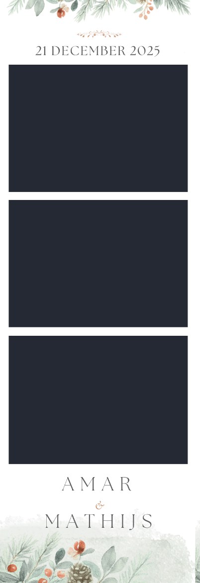 Photostrip-ontwerp voor een bruiloft